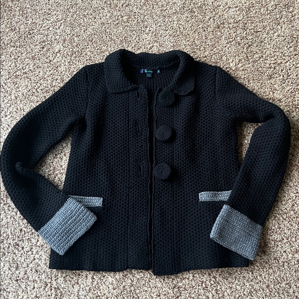 Boden Black Knit Cardigan